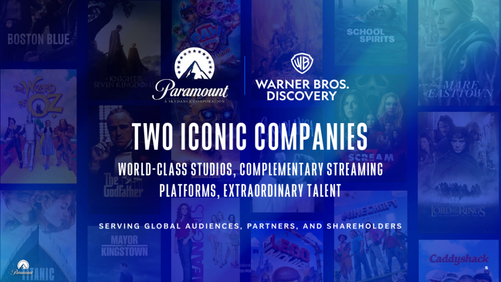 A slide from Paramount's recent presentation to shareholders outlining it's vision for the future.